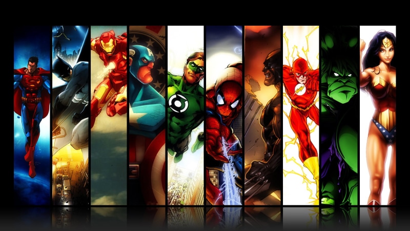 vector, Wonder Woman, choice, clothing, day, no people, in a row, league, Wolverine, illustration, glass - material, justice, decoration, Marvel Comics