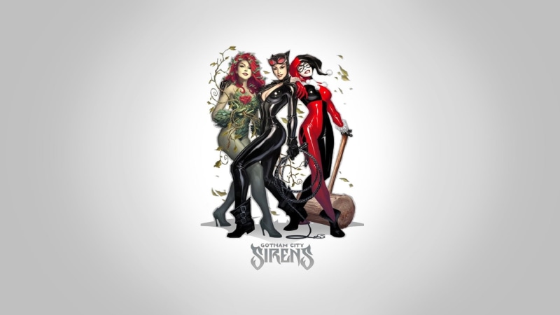 Catwoman, Gotham City Sirens, Comics, Poison Ivy, Harley Quinn, 1080P