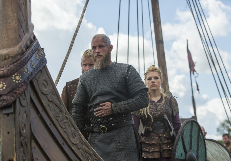 ship, Vikings, Travis Fimmel, Katheryn Winnick, 2K, Lagertha, Alexander Ludwig, The Vikings, Ragnar Lothbrok, Bjorn