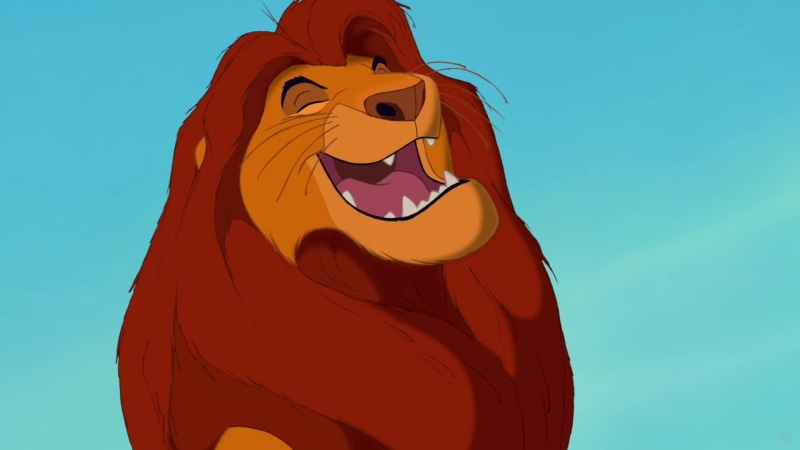 animated movies, colored background, lion, outdoors, animal wildlife, blue background, day, illustration, 1080P, art and craft, The Lion King, movies