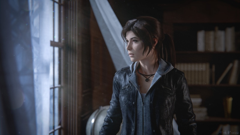 looking, young adult, casual clothing, one person, looking away, young women, leisure activity, real people, front view, lifestyles, Rise of the Tomb Raider