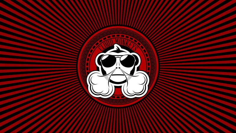 head, circle, red, neon, close-up, monkey, geometric shape, shape, nightlife, Facebook, pattern, sunglasses, night, illuminated, backgrounds, vape, striped