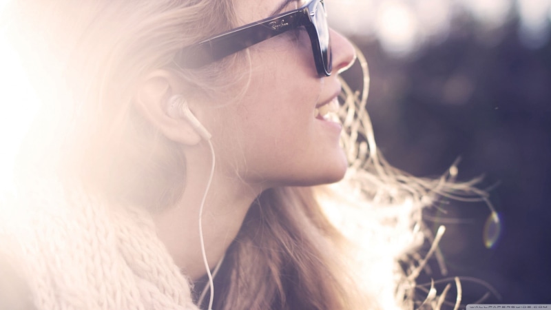 close-up, young adult, wayfarer, beauty, one person, happiness, profile view, teenager, adolescence, human face, glasses, beautiful woman, listening, adult