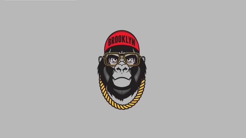 human representation, close-up, copy space, Caps, Gorilla, Chain, representation, no people, Glasses, cut out, Cap, Sunglasses, Old Dirty Dermot