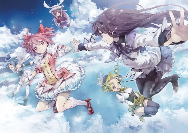 720P, Sayaka Miki, Madoka Kaname, Kyubey (Puella Magi Madoka Magica), Anime, Mami Tomoe, Homura Akemi, Puella Magi Madoka Magica, Kyōko Sakura