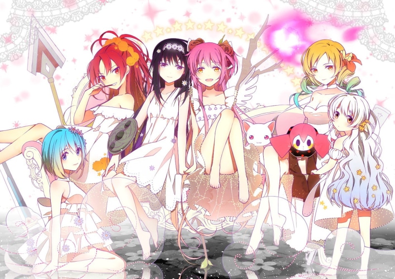 Akemi Homura, Tomoe Mami, Mahou Shoujo Madoka Magica, Kaname Madoka, Sakura Kyoko, 720P, Sakura Kyouko, Miki Sayaka