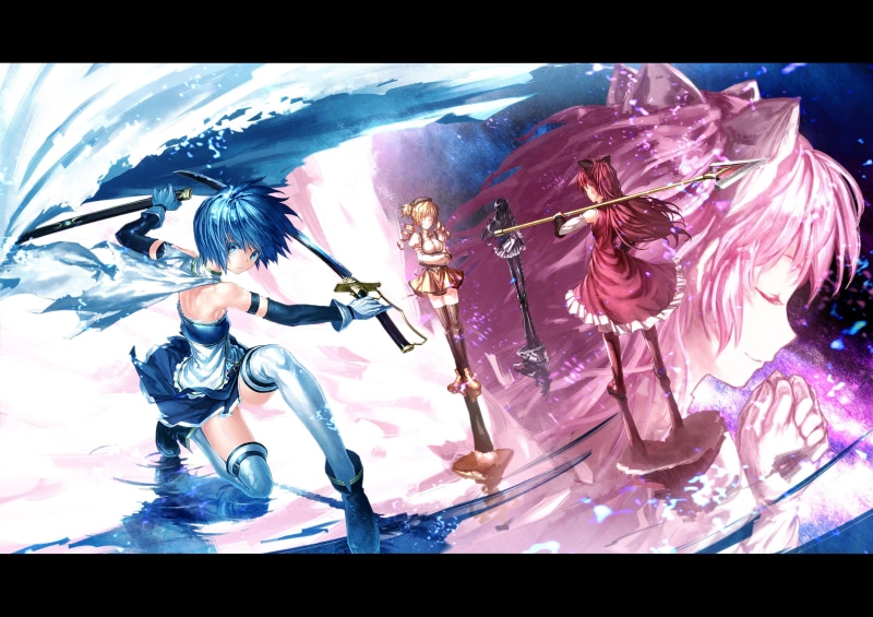 dancing, representation, side view, Tomoe Mami, arts culture and entertainment, auto post production filter, Sakura Kyouko, one person, indoors, lifestyles