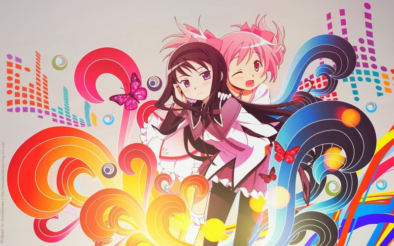 Mahou Shoujo Madoka Magica, abstract, indoors, arts culture and entertainment, decoration, craft, multi colored, red, Kaname Madoka, pattern, no people
