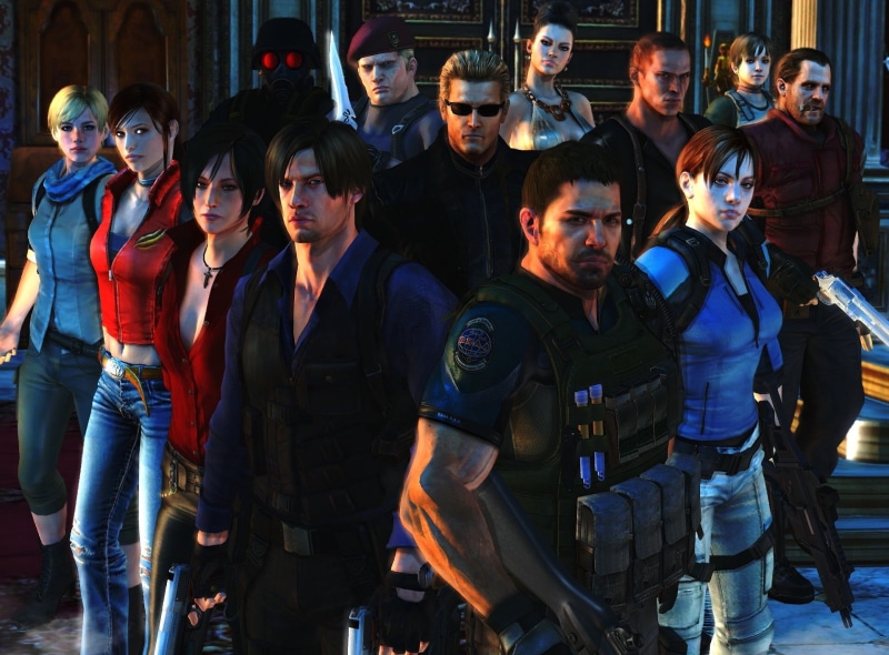 HUNK, standing, people, crowd, fan, Resident evil, men, night, women, lifestyles, nightlife, teenager, leisure activity, Chris Redfield, Rebecca Chambers