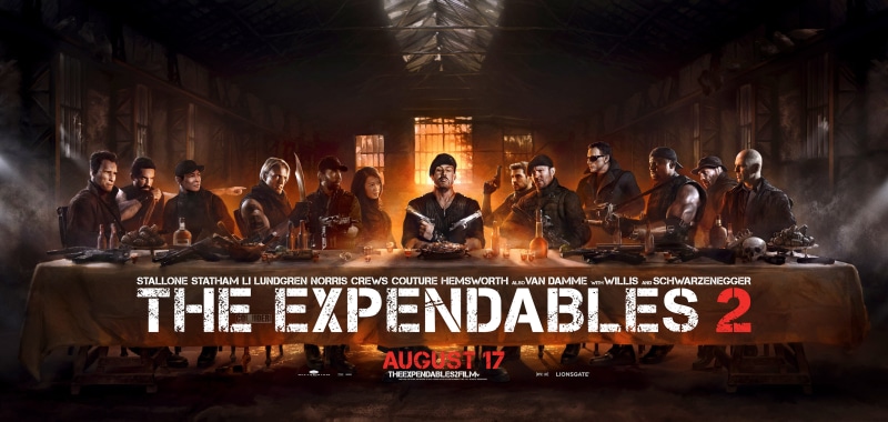 Arnold Schwarzenegger, indoors, The Expendables 2, Dolph Lundgren, art, sitting, 4K, communication, people, Chuck Norris, crowd, editorial