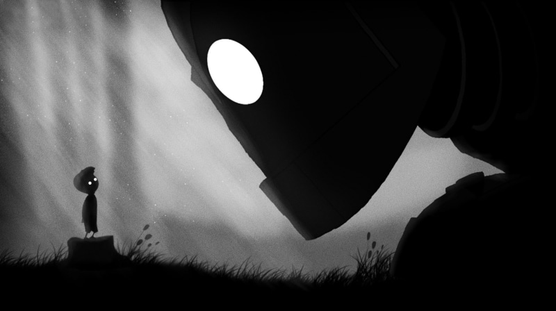 The Iron Giant, 1080P, monochrome, Limbo