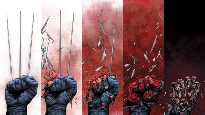 blood, marvel, men, cartoon/comic, 720P, x, hd, hand, wolverine