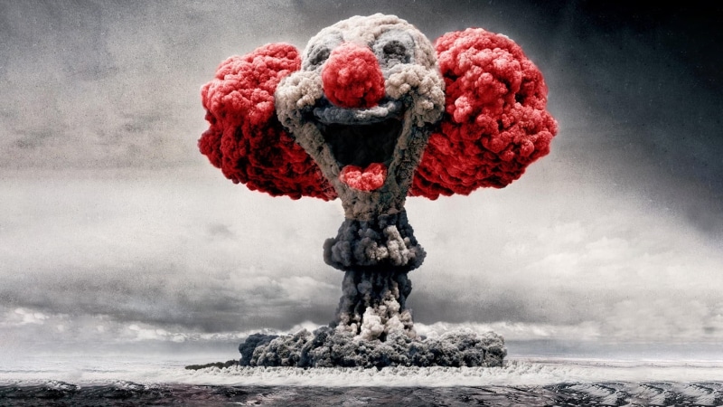 1080P, a nuclear explosion, clown, nuclear clown, explotion