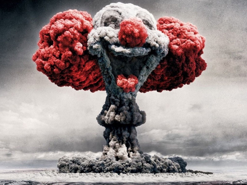 creativity, nature, no people, day, water, sea, red, flower, solid, outdoors, grey, motion, Alex, 720P, clowns, close-up, cloud - sky, clown, figure, sky