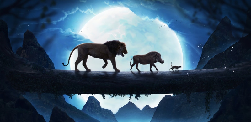 Simba, The Lion King (2019), Pumbaa (The Lion King), Timon (The Lion King), Movie, 4K