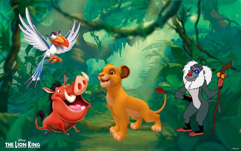 simba, pig, lion, king, hd, 2K, jungle, parrot, desktop, rafiki, monkey, zazu, pumbaa