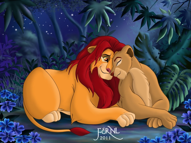 creativity, celebration, Cartoons, flowering plant, simba, multi colored, pattern, king, together, cartoon, nala, 1080P, human representation