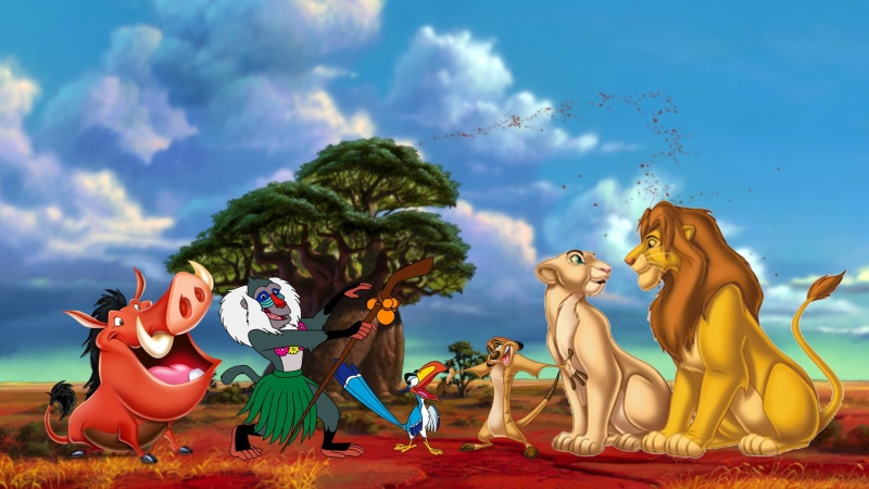 hd, cartoon, lion, disney, pumba, pig, simba, monkey, parrot, zuzu, timon, 1080P, nala, rafiki, king, desktop