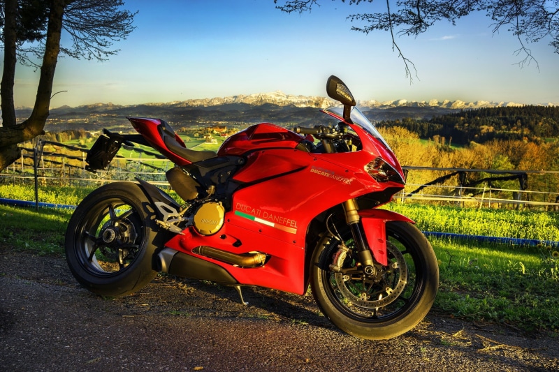 Ducati, bike, black, Red, motorcycle, landscape, superbike, 1080P
