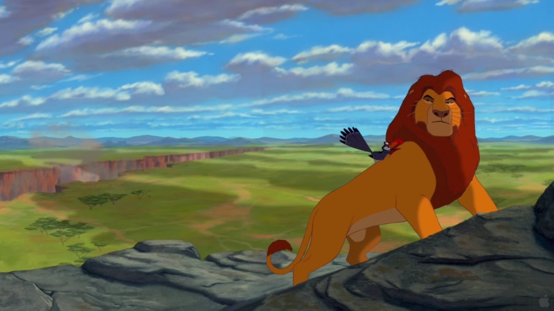 environment, animated movies, digital, beauty in nature, lion, Disney, outdoors, sky, tranquil scene, land, tranquility, scenics - nature, non-urban scene