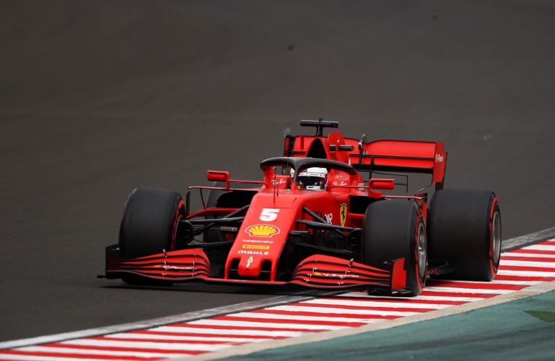 Sebastian Vettel, race tracks, Ferrari F1, Formula 1, 1080P