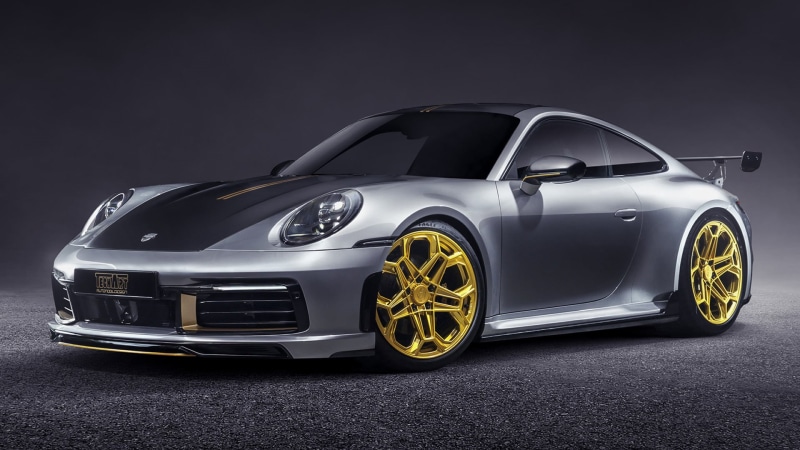 Silver Car, Porsche 911 (992) Carrera S by TechArt, 1080P, Tuning, Sport Car, Porsche, Porsche 911 Carrera S, Car