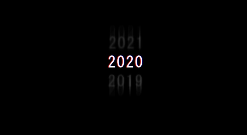 happy, minimalism, simple, 2019, New Year, 2020, 1080P, dark