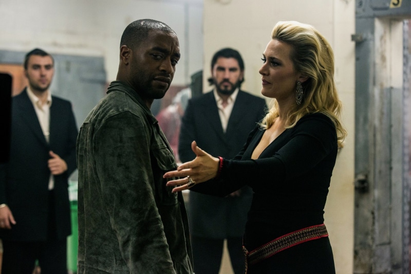 cooperation, handshake, group of people, females, Movie, togetherness, focus on foreground, indoors, mid adult, people, Triple 9, women, standing, males