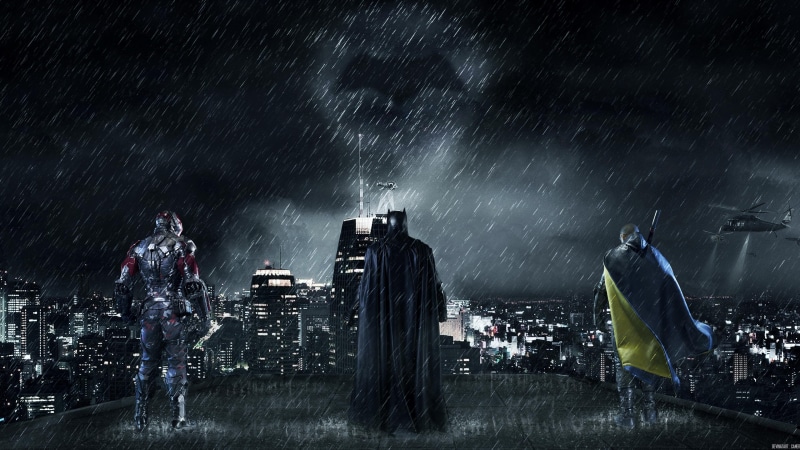 rain, batman, k, gotham, 4K, city, gotham city, hero, 4k, night
