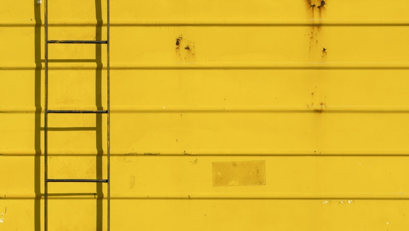wood - material, wall - building feature, window, architecture, ladder, day, in a row, striped, wall, close-up, yellow, built structure, black, backgrounds
