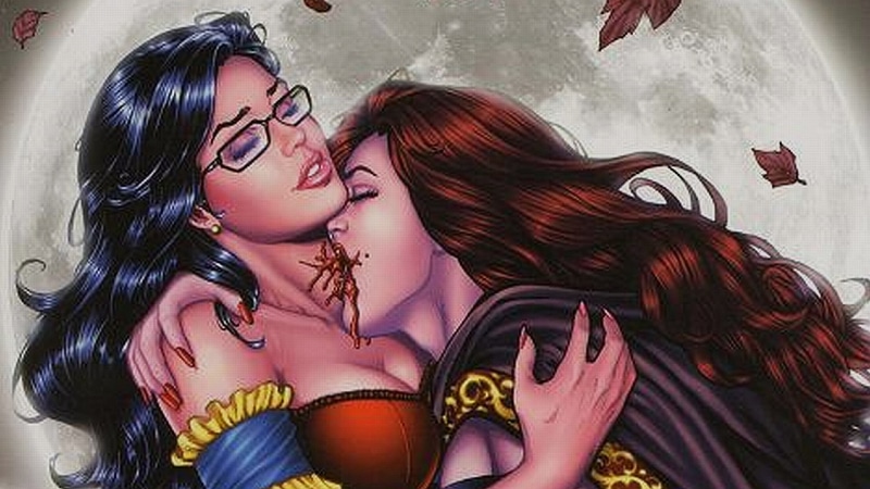 1080P, woman, comics, tales, hd, grimm, fairy, two, illustration