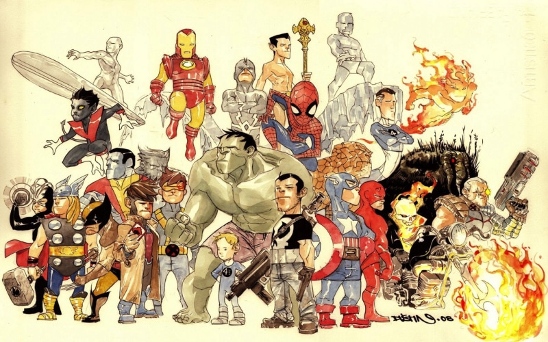 Beast (Marvel Comics), 1080P, Namor the Sub-Mariner, Iron Man, Punisher, Sub-Mariner, Mister Fantastic, Reed Richards, Daredevil, Man-Thing, Black Bolt