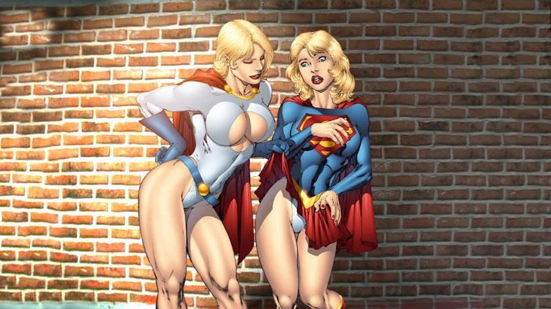 720P, cleavage, powergirl, cartoon/comic, supergirl, hd, dc