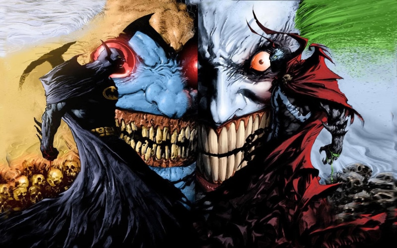 1920x1200, art, batman, 1080P, dc comics, vs, spawn, joker, comics