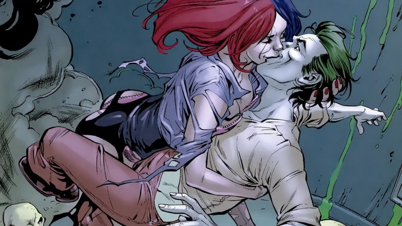 representation, water, nature, DC Comics, Joker, animal, clothing, animal representation, day, Batman, creativity, no people, 1080P, harley, indoors, kissing