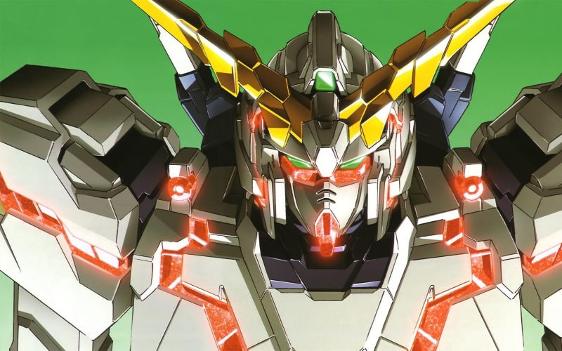 low angle view, hanging, technology, sky, Mobile Suit Gundam Unicorn, art and craft, safety, creativity, day, nature, lighting equipment, built structure