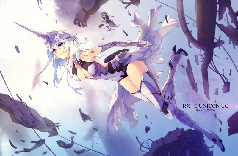 unicorn, gundam, anime, girls, suit, 1080P, anime girls, mobile, mobile suit gundam unicorn