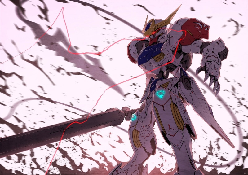 sunlight, winter, wall - building feature, 1080P, ASW-G-08 Gundam Barbatos Lupus, creativity, Anime, metal, gundam, nature, no people, outdoors, high angle view