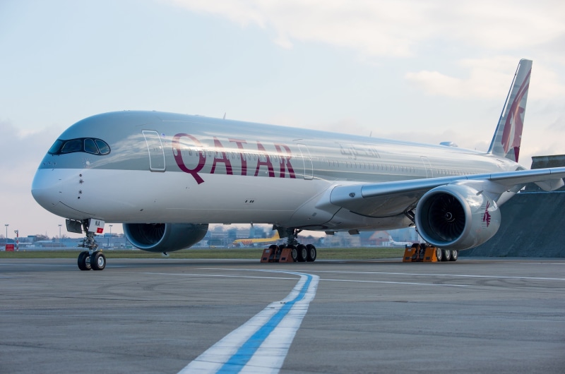 2K, Airbus A350 XWB, Airbus A350-1000, Chassis, Airbus, A passenger plane, Qatar Airways