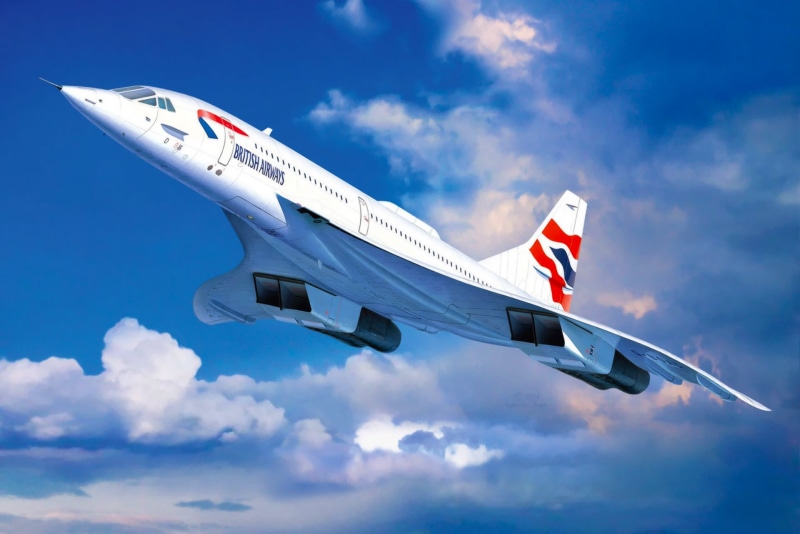 engine, blue, painting, vacations, outdoors, landing - Touching Down, jet, plane, nature, motion, tourism, illustration, sky, aviation, Concorde British Airways