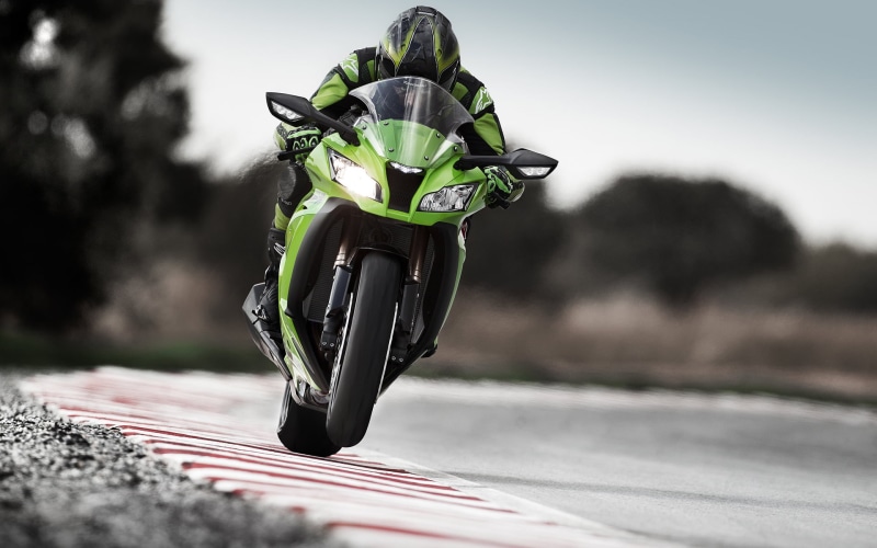 black, 1080P, plant, focus on foreground, nature, zxr, helmet, outdoors, people, selective focus, green, transportation, green color, sport, motorcycle