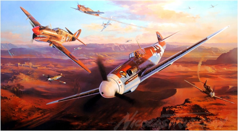 military aircraft, futuristic, cloud - sky, planes, 720P, aerospace industry, outdoors, environment, flying, digital composite, mountains, Luftwaffe, Messerschmitt Bf-109