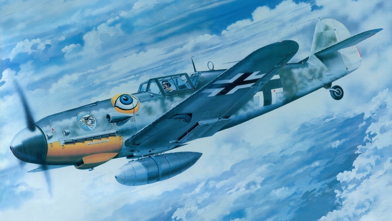Luftwaffe, day, fighter plane, mode of transportation, sky, transportation, nature, motion, plane, army, low angle view, military aircraft, military airplane