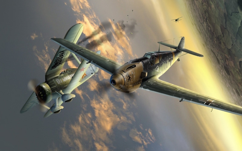 Messerschmitt, 1080P, Messerschmitt Bf-109, dogfight, military, World War II, artwork, Germany, Luftwaffe, aircraft, military aircraft