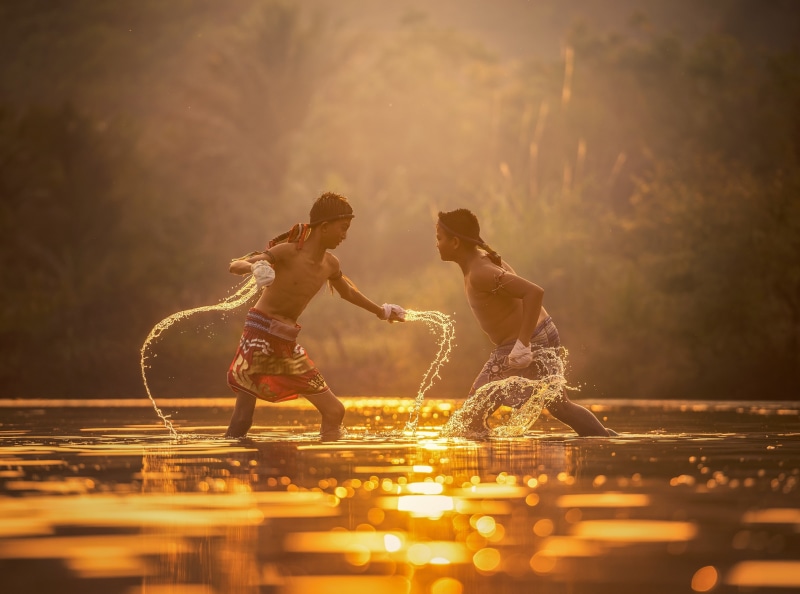 real people, Photography, people, full length, bokeh, side view, Kickboxing, clothing, selective focus, adult, togetherness, Children, nature, Vacation