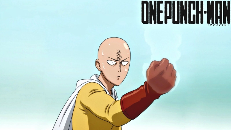 One-Punch Man, real people, blue, males, representation, copy space, men, adult, body part, anime, one person, punch, portrait, young men, front view, young adult