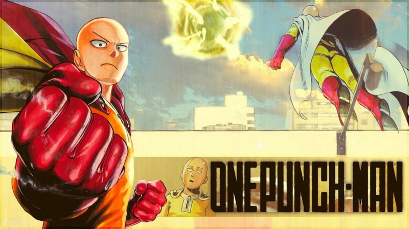 mature adult, real people, illustration, One-Punch Man, standing, communication, hood, males, clothing, one, red, man, Saitama, indoors, women, preparation