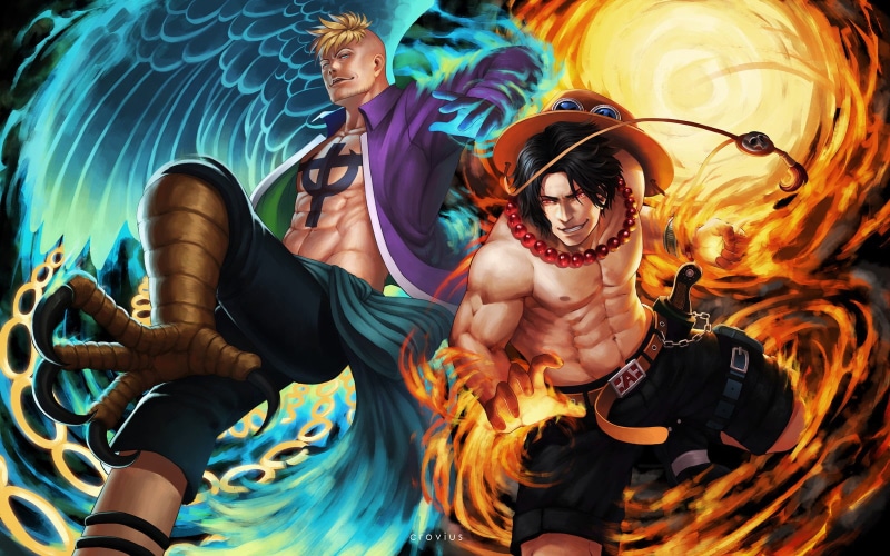 720P, Portgas D. Ace, One Piece, Marco