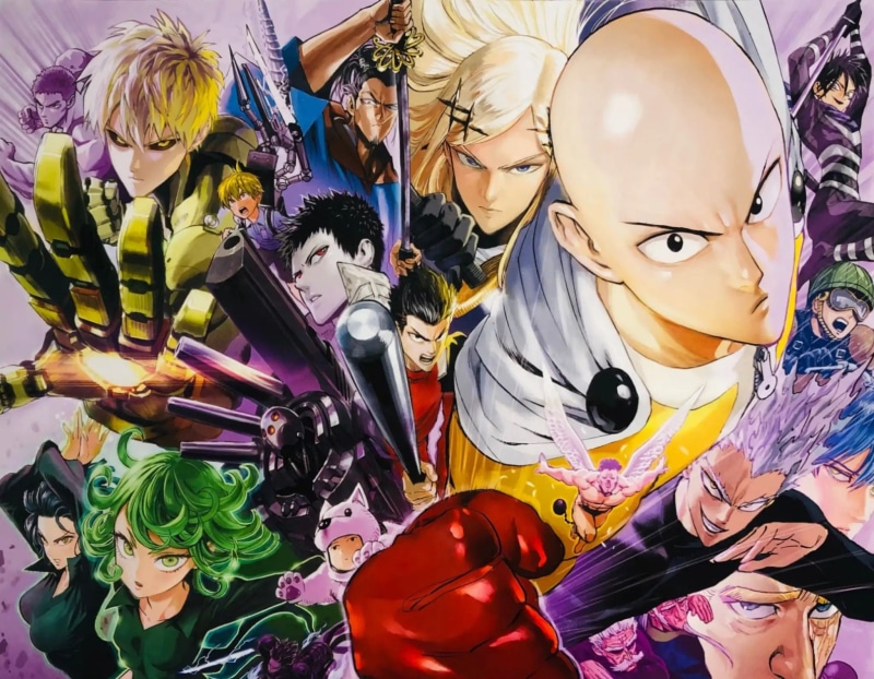 Saitama (One-Punch Man), Watchdog-man (One-Punch Man), Genos (One-Punch Man), Atomic Samurai (One-Punch Man), Bomb (One-Punch Man), Child Emperor (One-Punch Man)