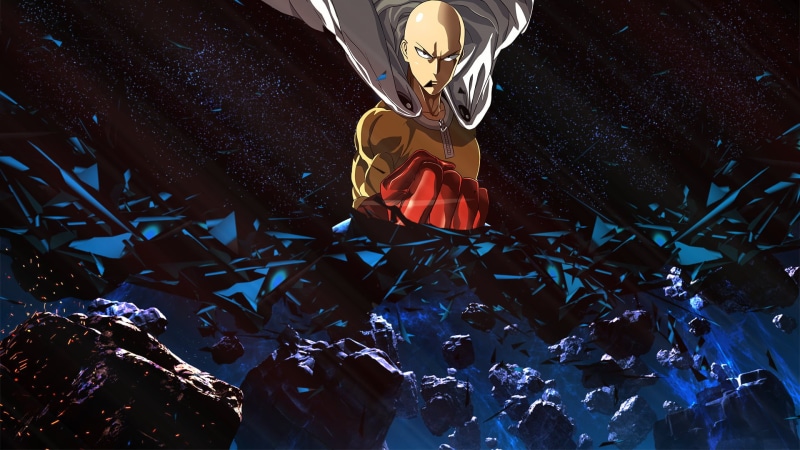 celebration, space, leaf, human body part, man, punch, One-Punch Man, illuminated, universe, body part, anime, reflection, 1080P, standing